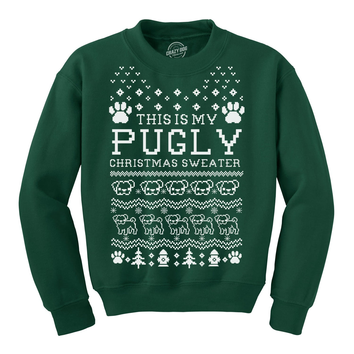 Pugly Christmas Sweater Crew Neck Sweatshirt product image 1