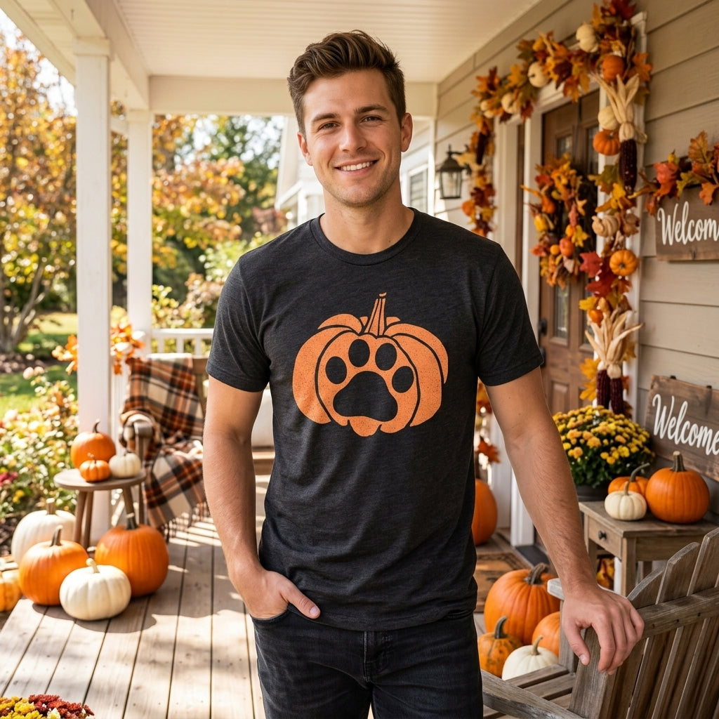 Pumpkin Paw Men's T Shirt product image 2
