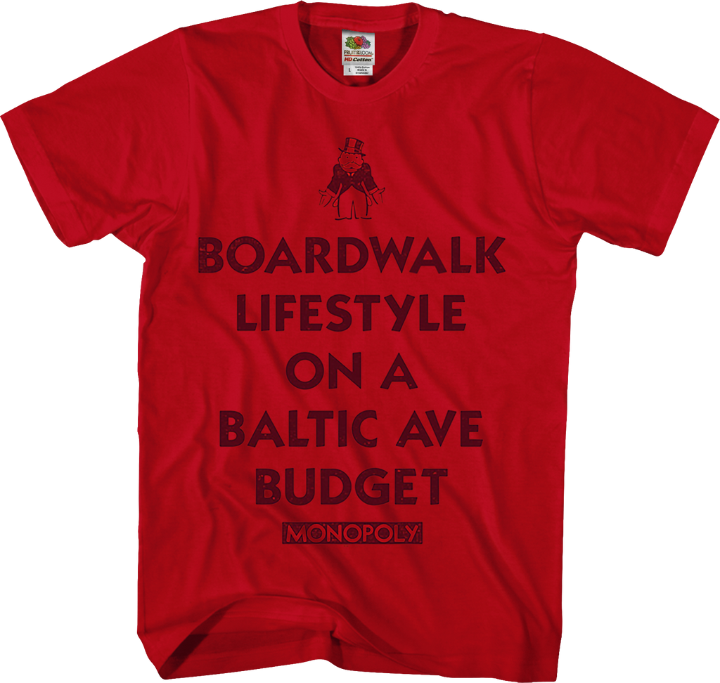Red Boardwalk Lifestyle Monopoly T-Shirt product image 1