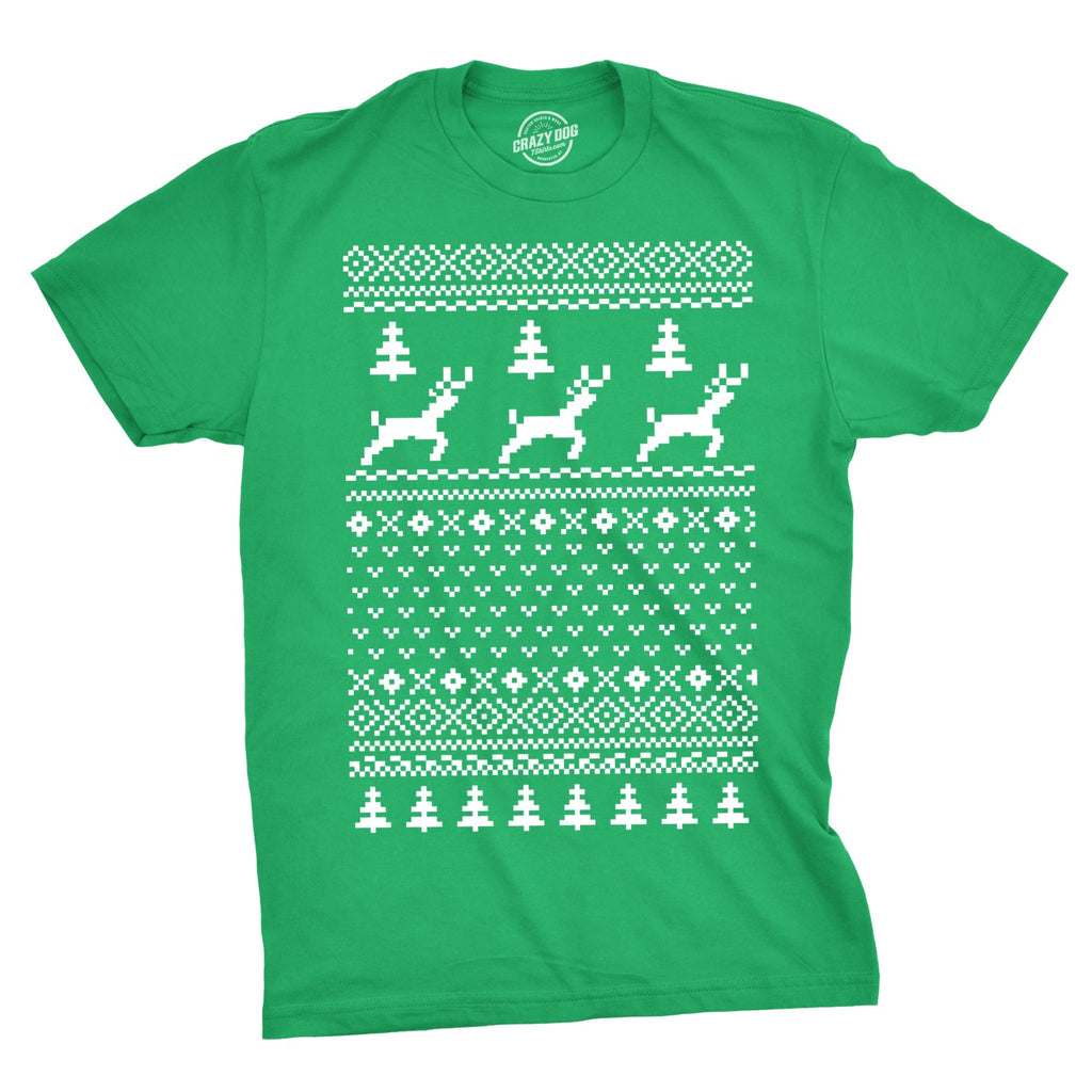 Reindeer Ugly Christmas Sweater Men's T Shirt product image 5