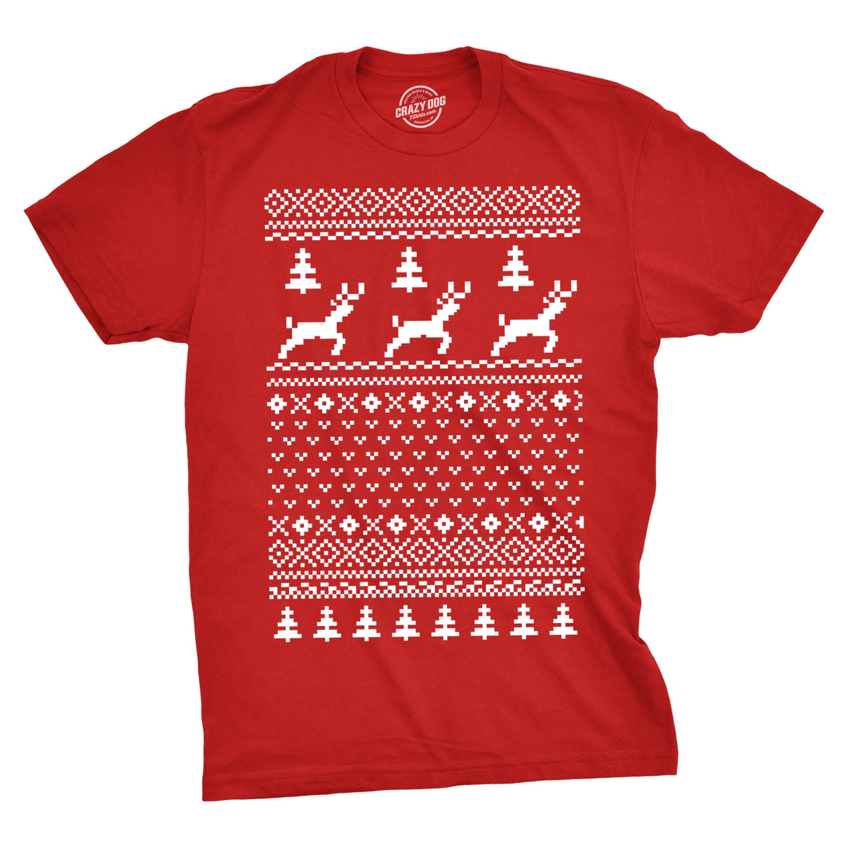 Reindeer Ugly Christmas Sweater Men's T Shirt product image 7