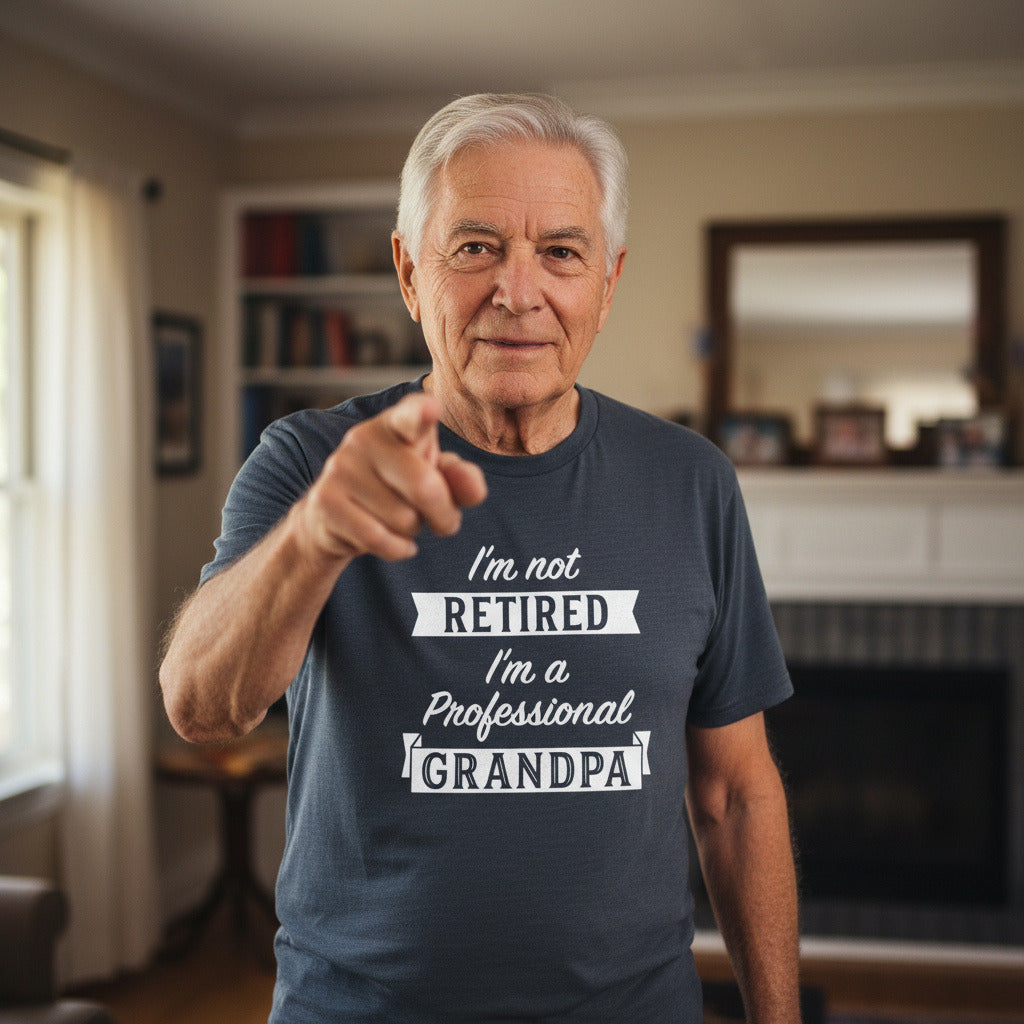 I'm Not Retired I'm A Professional Grandpa Men's T Shirt product image 3