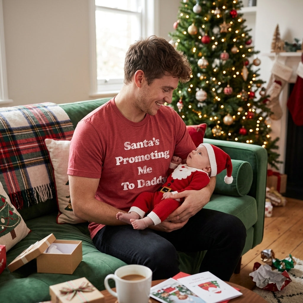 Santa's Promoting Me To Daddy Men's T Shirt product image 2
