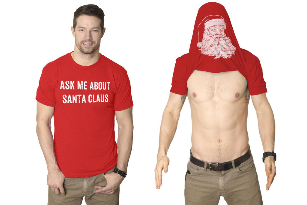 Ask Me About Santa Claus Flip Men's T Shirt product image 1