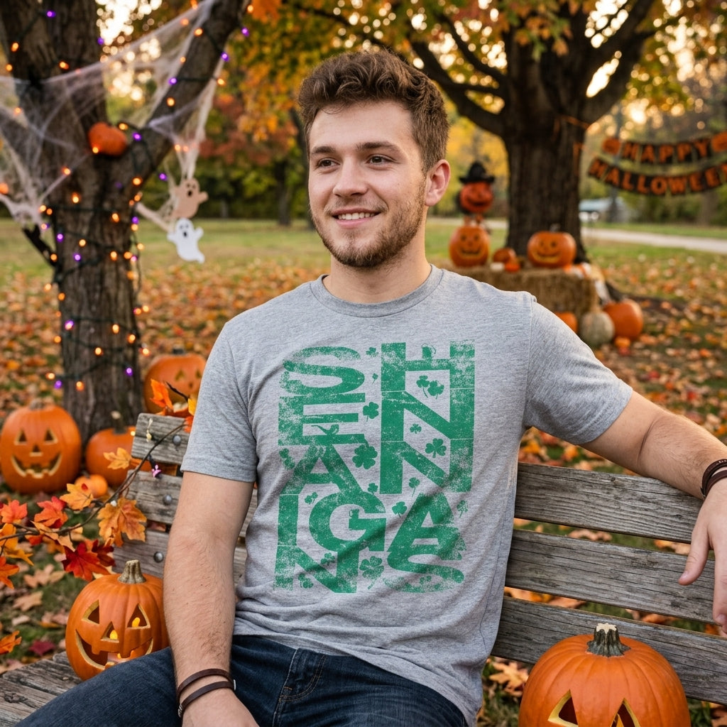 Shenanigans Covered In Clovers Men's T Shirt product image 2