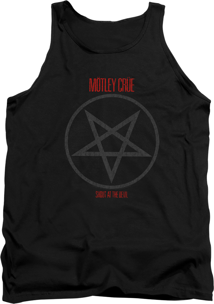 Shout At The Devil Pentagram Motley Crue Tank Top