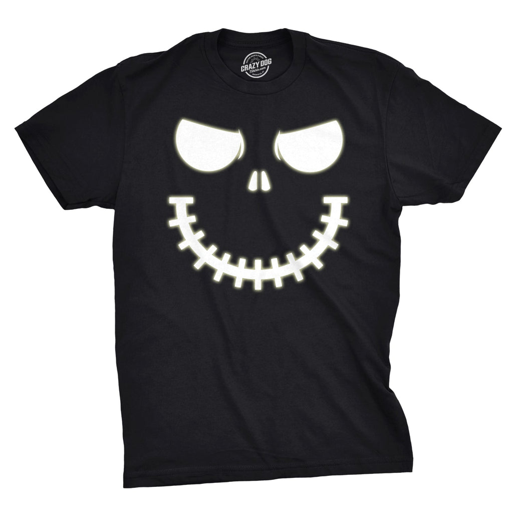 Skeleton Zipper Pumpkin Face Men's T Shirt product image 1