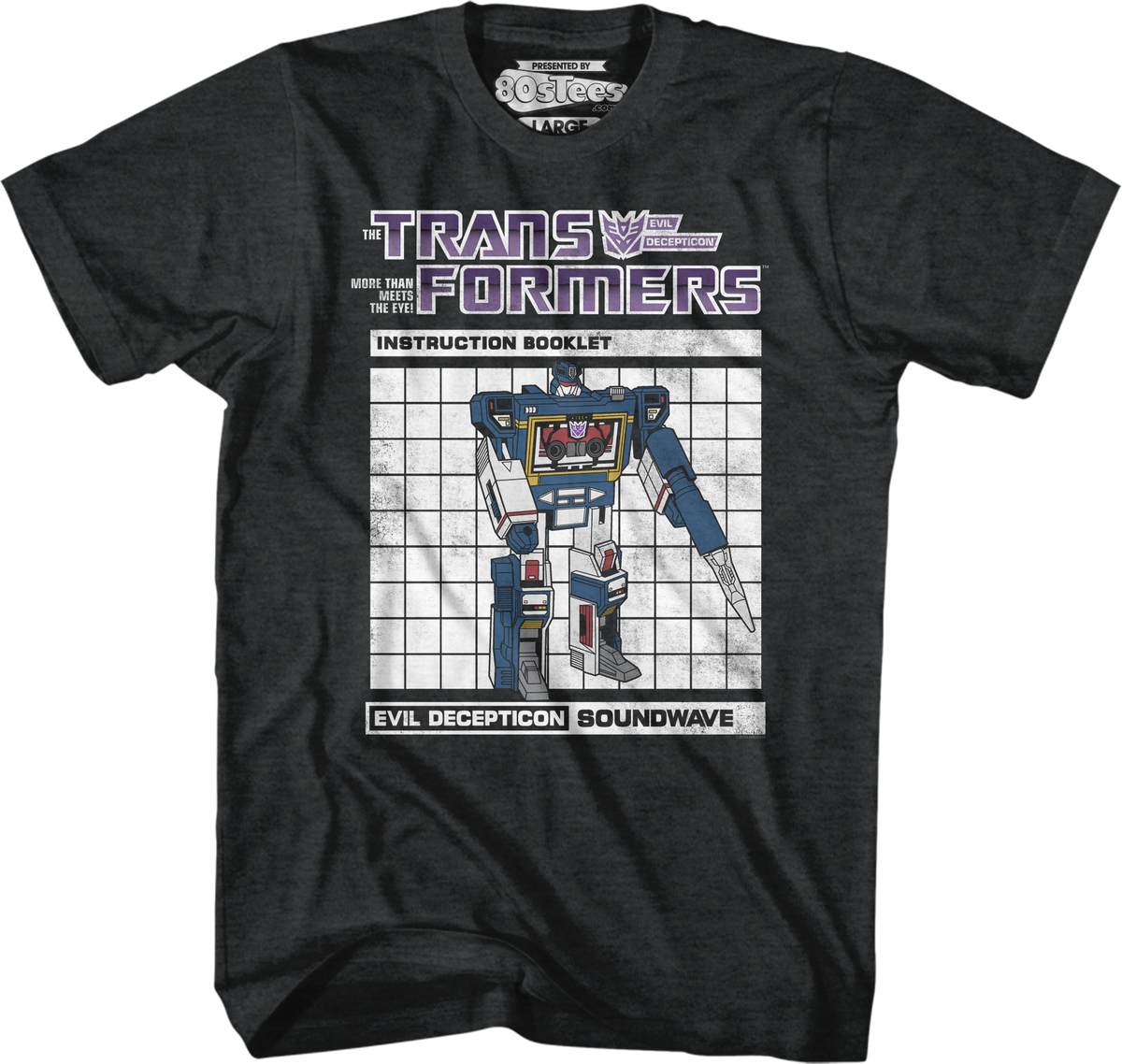 Soundwave Instruction Booklet Transformers T-Shirt product image 1
