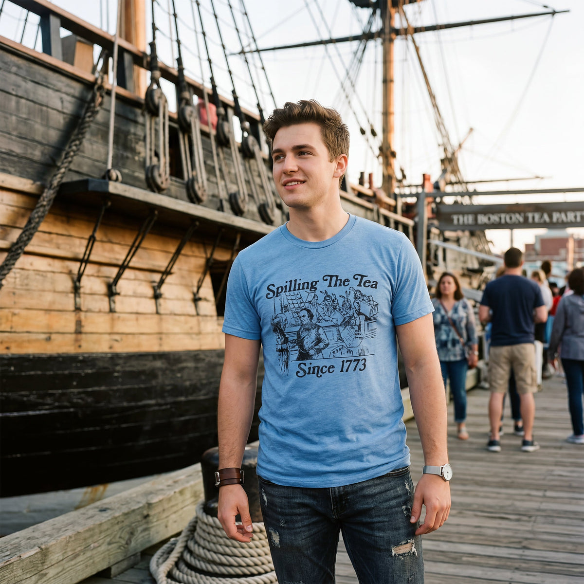 Spilling The Tea Since 1773 Men's T Shirt product image 4