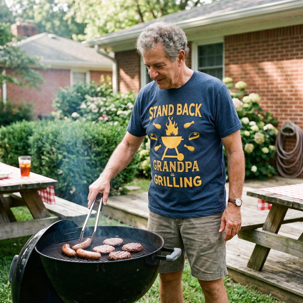 Stand Back Grandpa Is Grilling Men's T Shirt product image 4