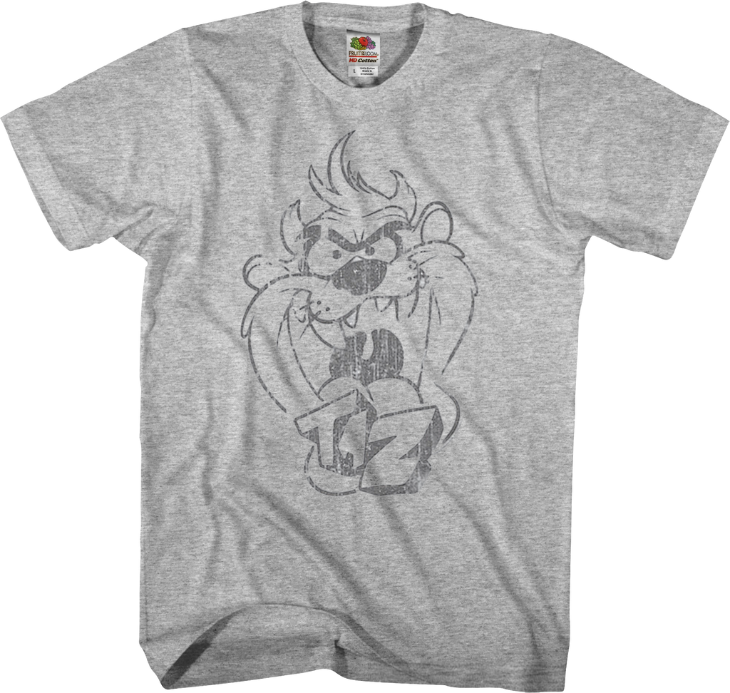 Taz Sketch Looney Tunes T-Shirt product image 1