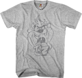 Taz Sketch Looney Tunes T-Shirt product image 1