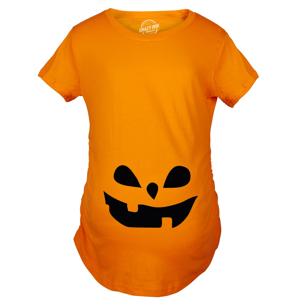 Teardrop Eyes Pumpkin Face Maternity T Shirt product image 3