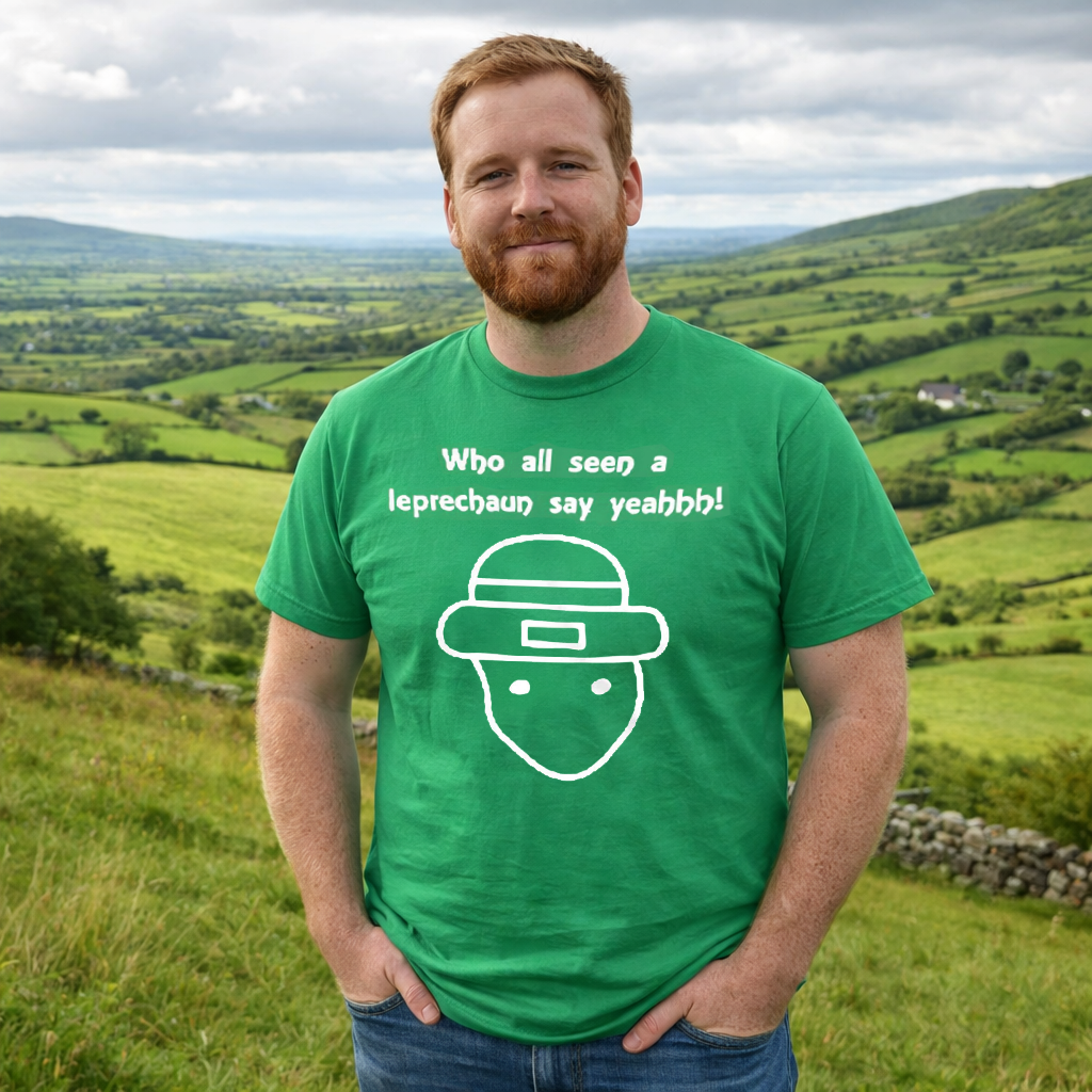 Who All Seen A Leprechaun Men's T Shirt product image 7
