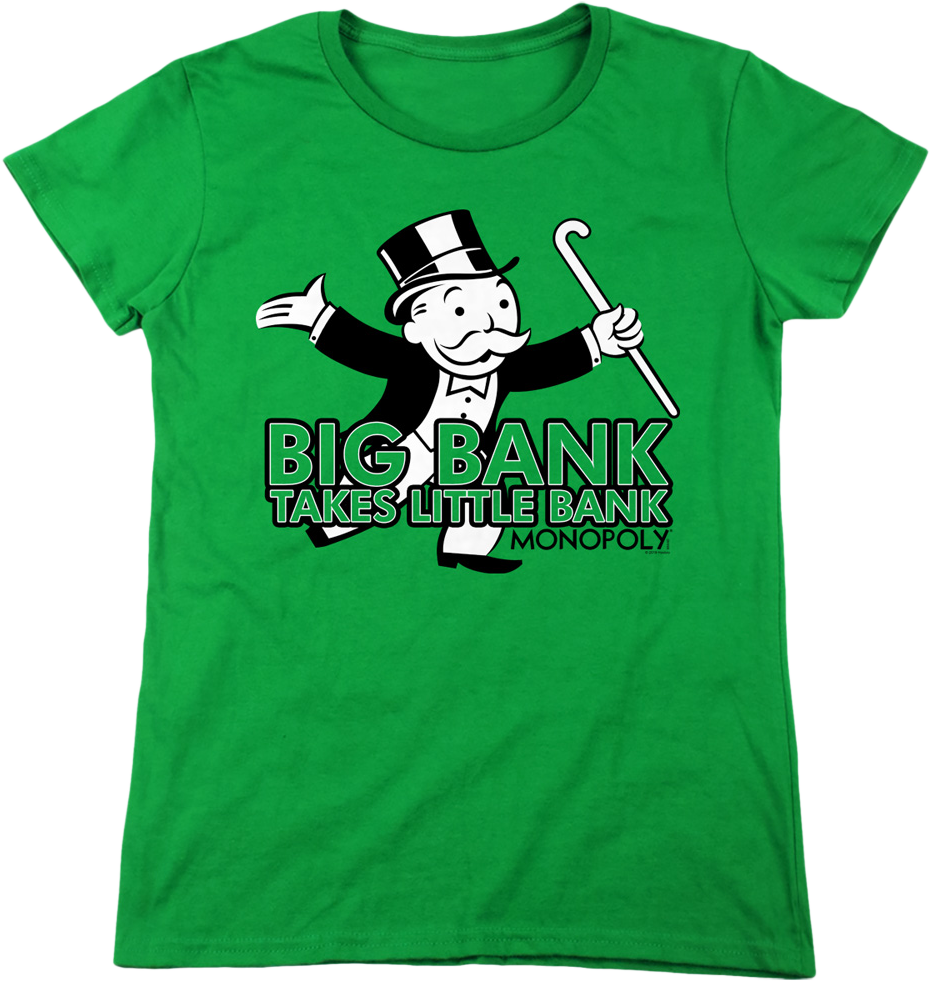 Womens Big Bank Takes Little Monopoly Shirt product image 1