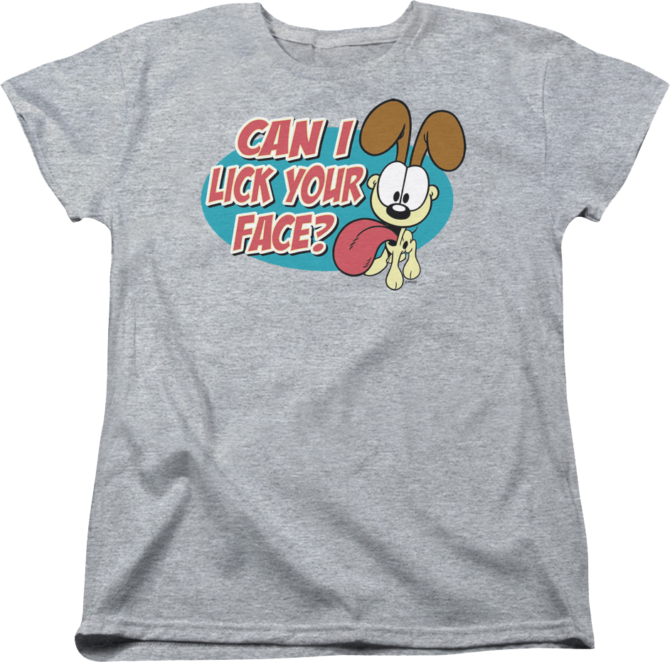 Womens Can I Lick Your Face Garfield Shirt product image 1