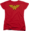 Womens Distressed Logo Wonder Woman Shirt product image 1