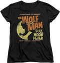 Womens Full Moon Fever Wolf Man Shirt product image 1