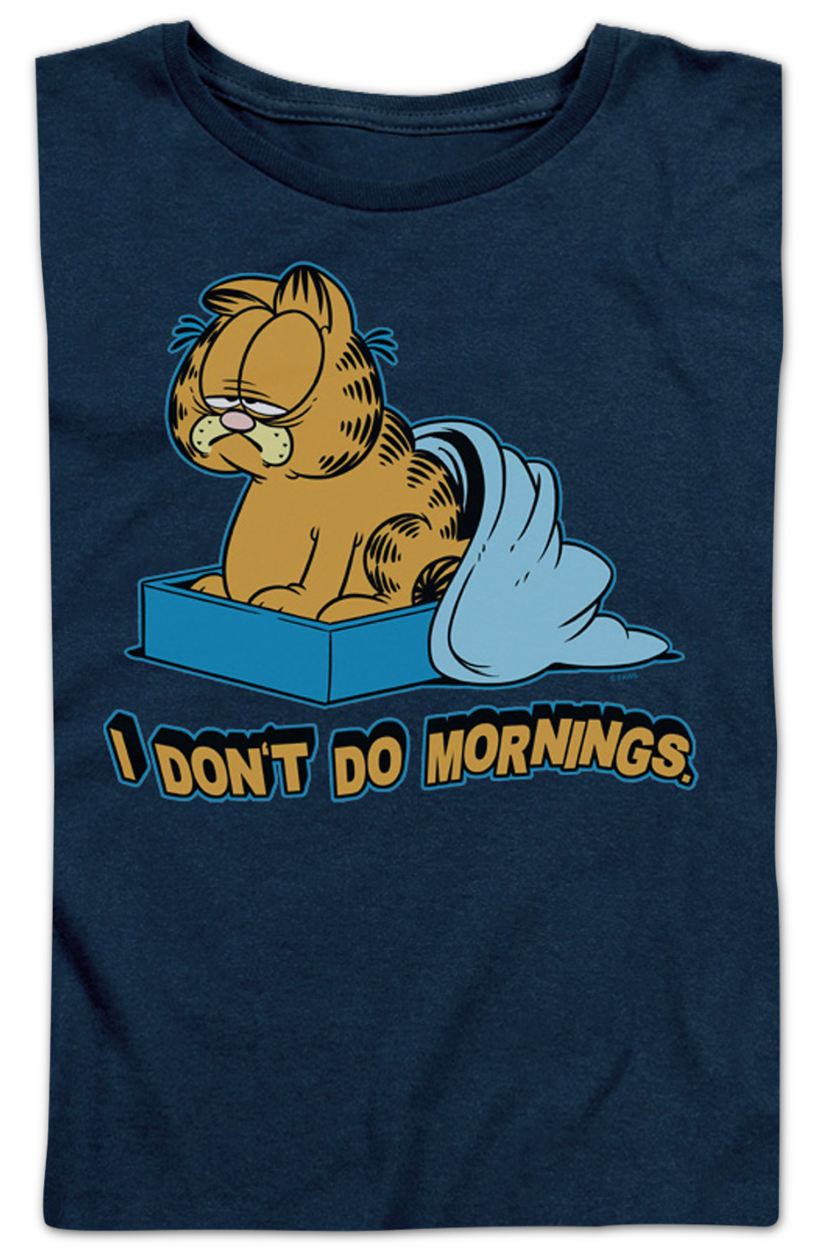 Womens I Don't Do Mornings Garfield Shirt product image 2