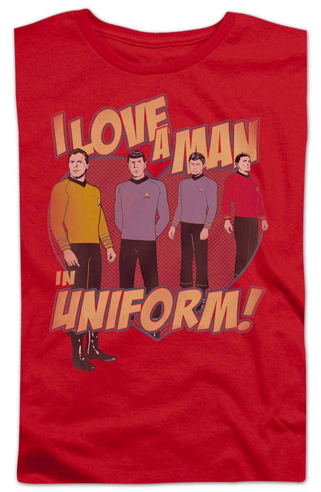 Womens I Love A Man In Uniform Star Trek Shirt product image 2