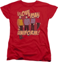 Womens I Love A Man In Uniform Star Trek Shirt product image 1