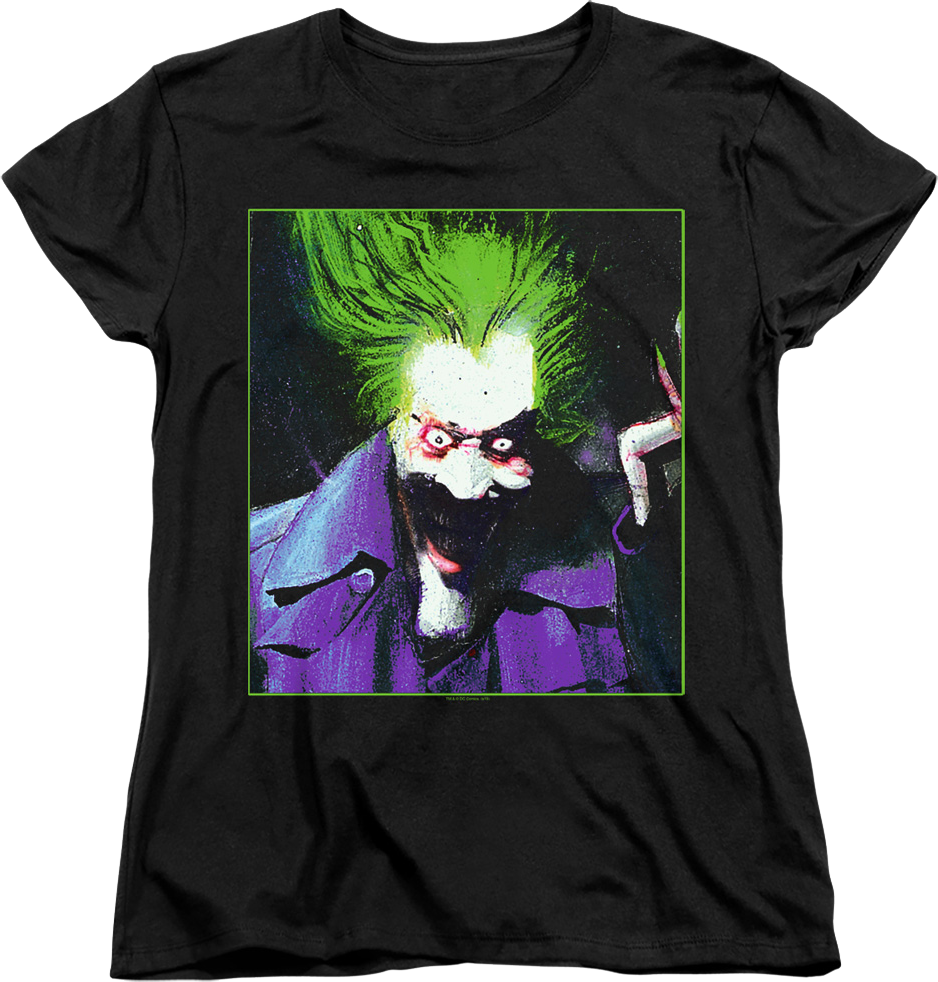Womens Joker Painting DC Comics Shirt product image 1