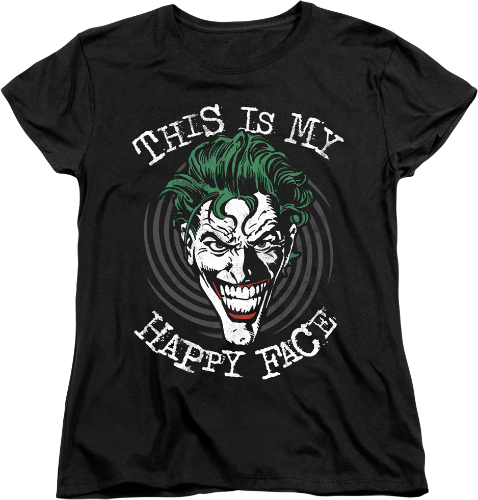Womens Joker This Is My Happy Face DC Comics Shirt product image 1