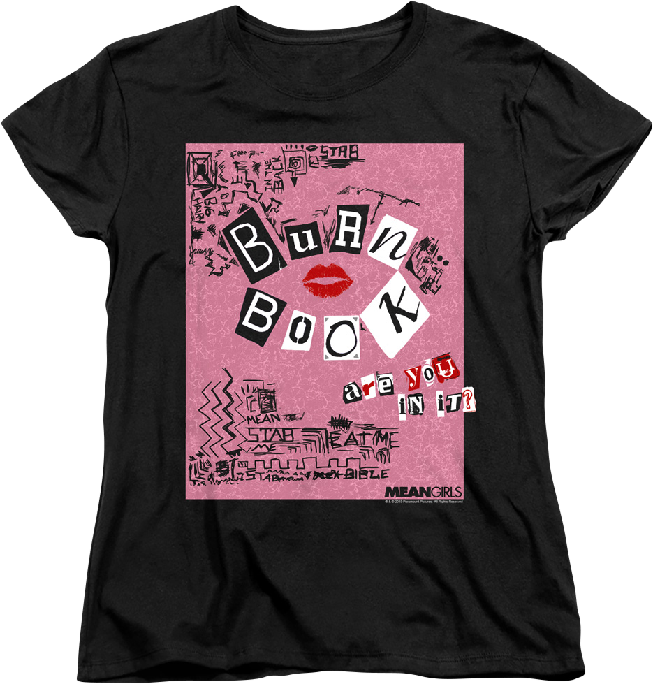 Womens Mean Girls Burn Book Shirt product image 1