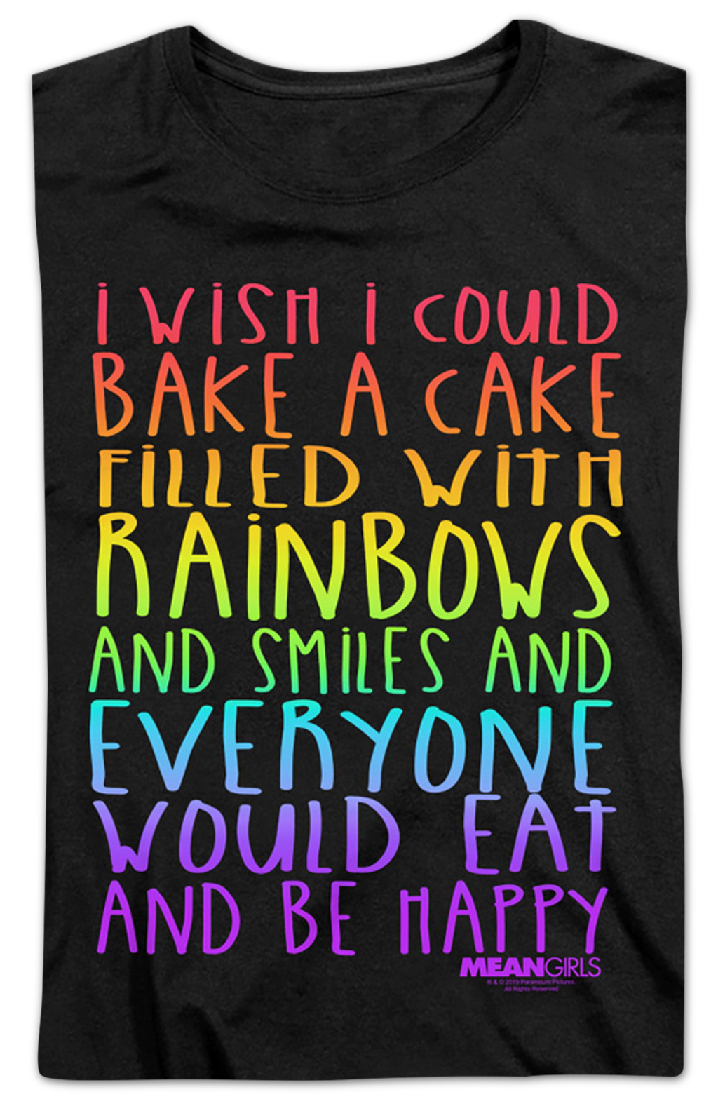 Womens Mean Girls Cake Filled With Rainbows Shirt product image 2