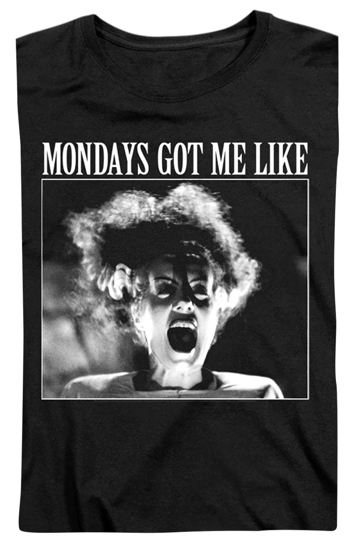 Womens Mondays Got Me Like Bride Of Frankenstein Shirt product image 2
