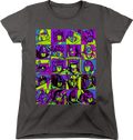 Womens Neon Pop Art Robot Collage Transformers Shirt product image 1