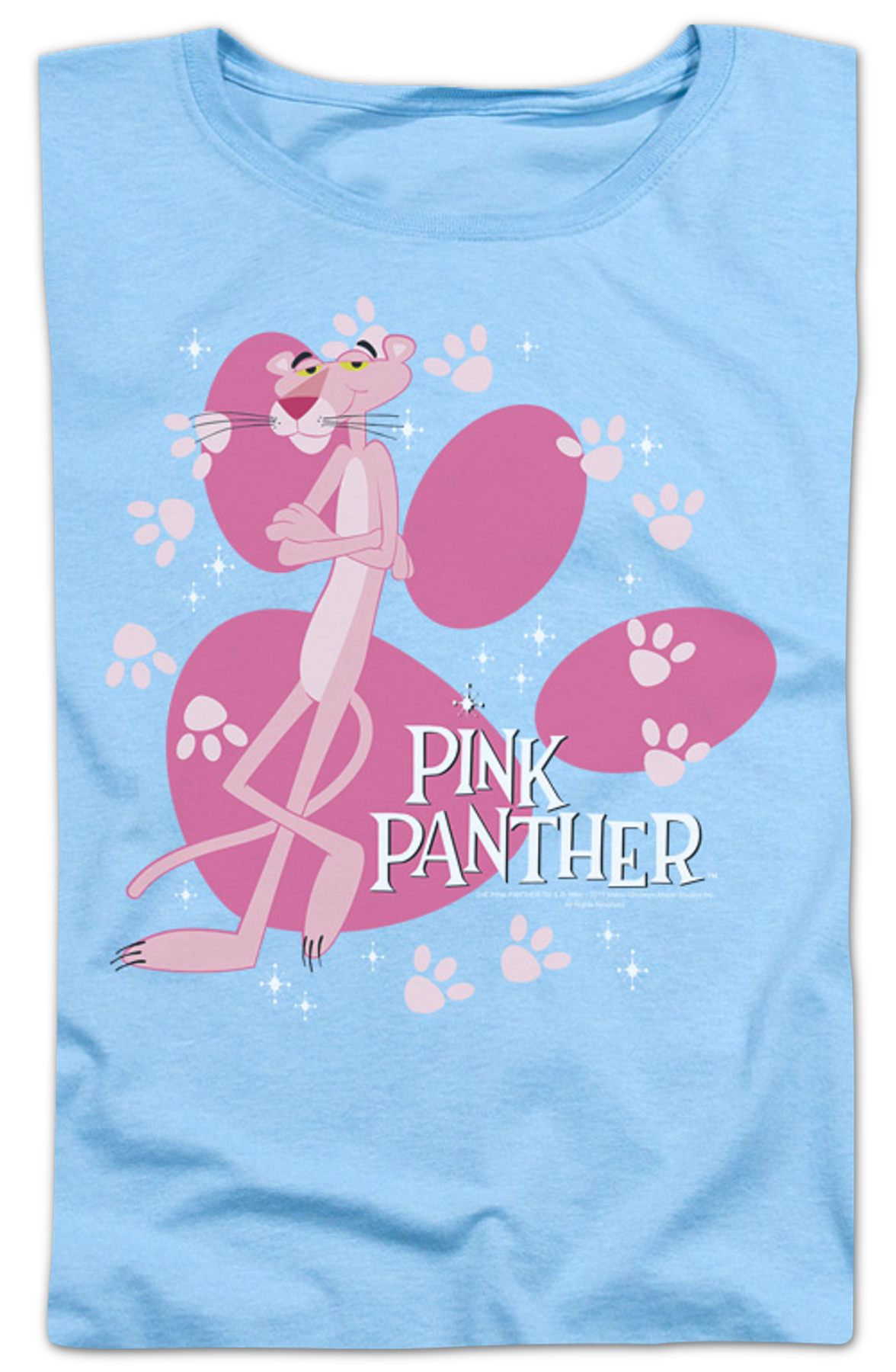 Womens Paw Prints Pink Panther Shirt product image 2