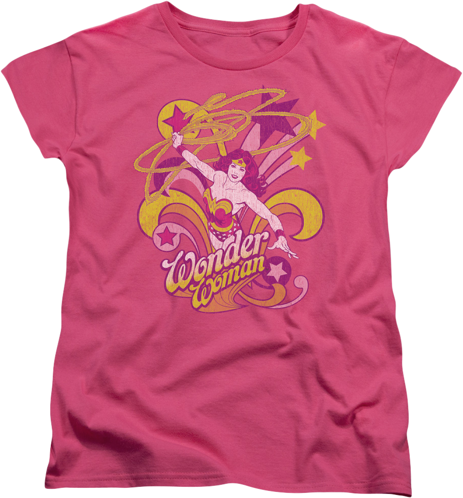 Womens Pink Wonder Woman Shirt product image 1