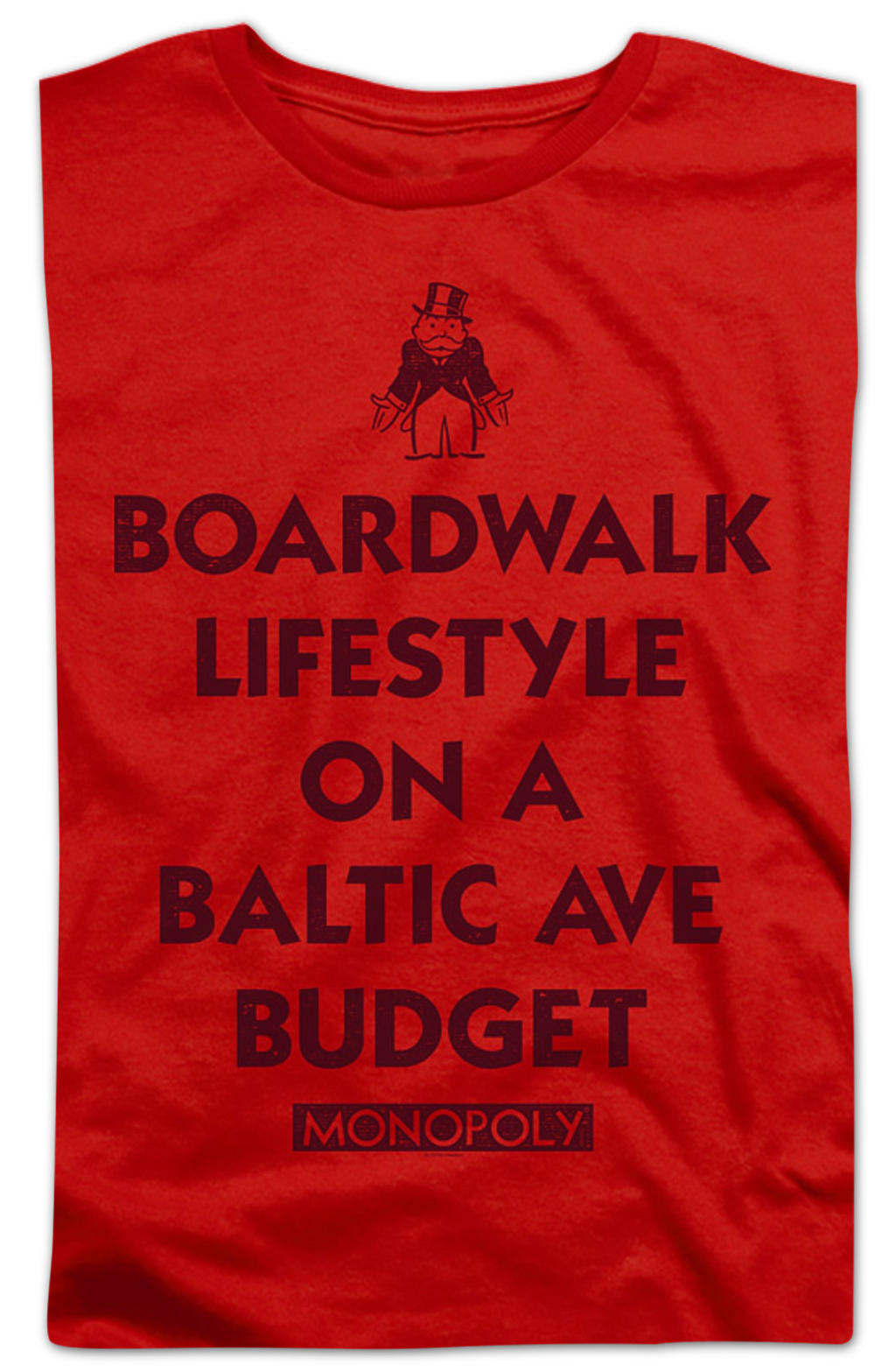 Womens Red Boardwalk Lifestyle Monopoly Shirt product image 2