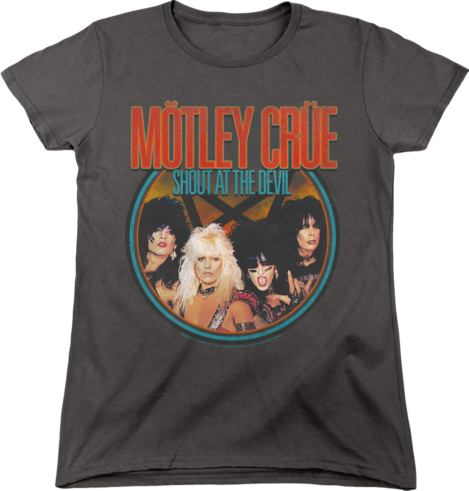Womens Shout At The Devil Group Photo Motley Crue Shirt product image 1