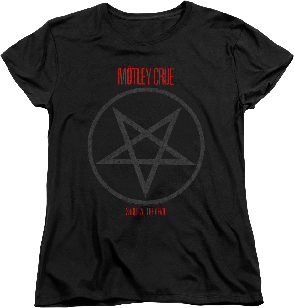Womens Shout At The Devil Pentagram Motley Crue Shirt product image 1