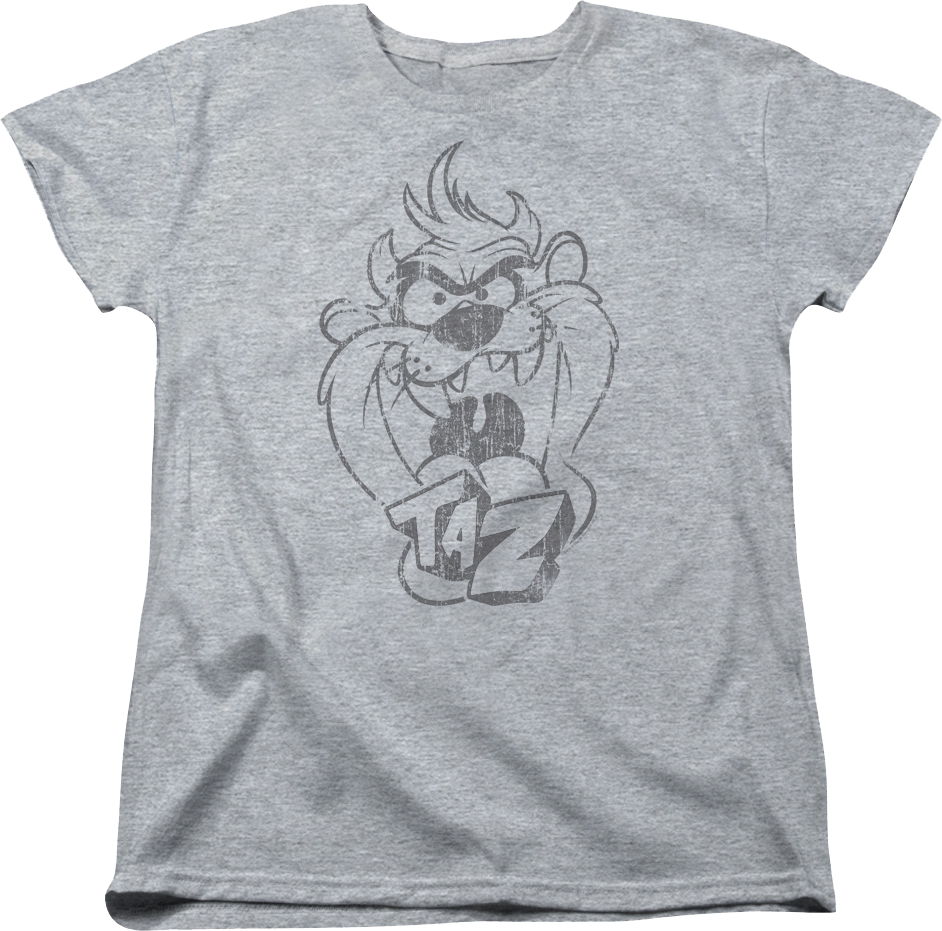 Womens Taz Sketch Looney Tunes Shirt product image 1