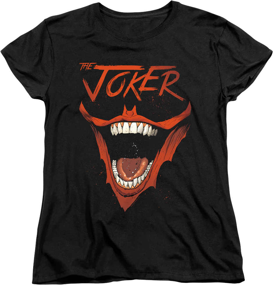 Womens The Joker Bat-Shaped Smile DC Comics Shirt product image 1