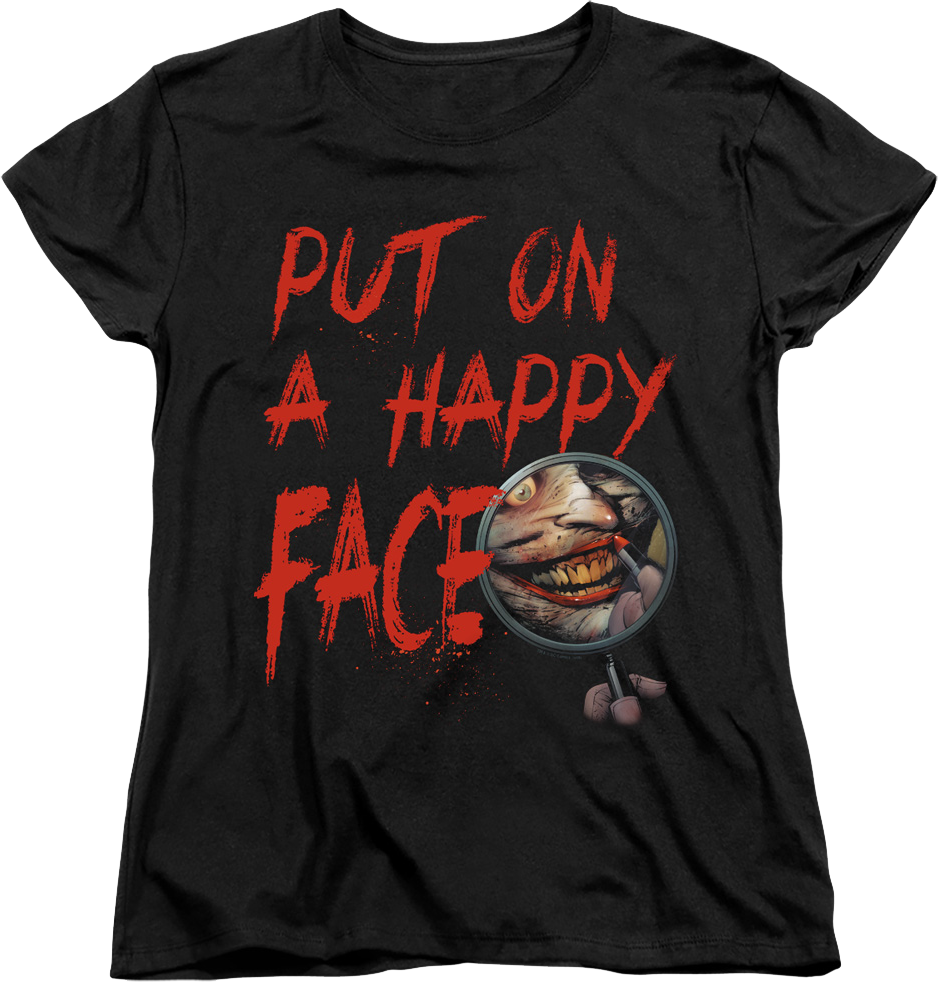 Womens The Joker Put On A Happy Face DC Comics Shirt product image 1