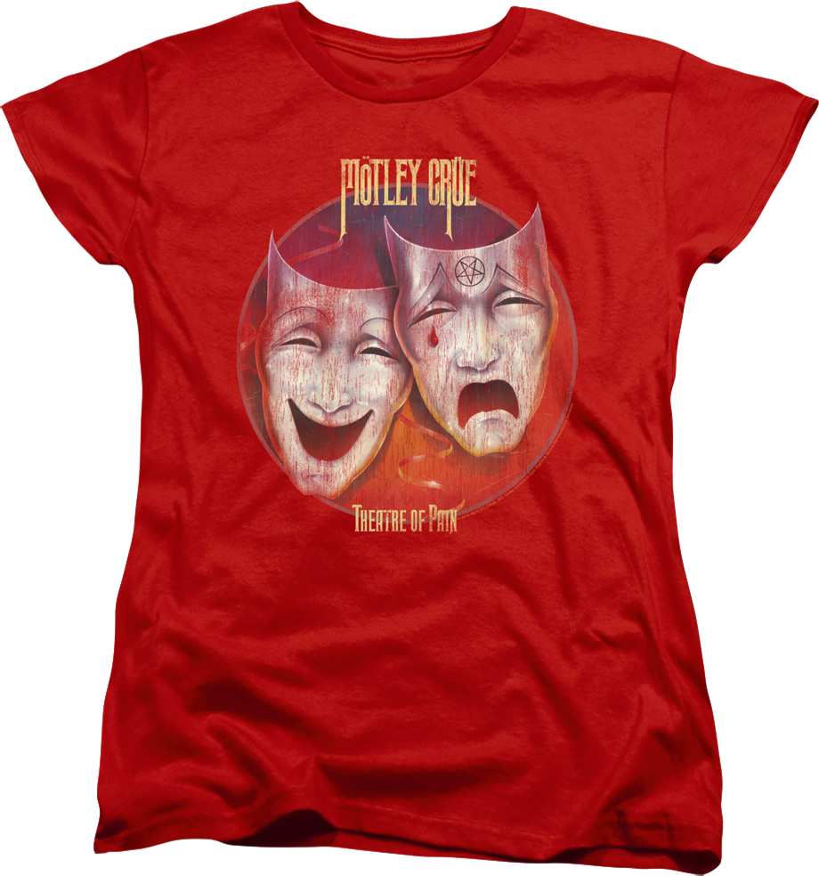 Womens Theatre Of Pain Album Cover Motley Crue Shirt product image 1