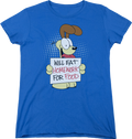 Womens Will Eat Homework Garfield Shirt product image 1