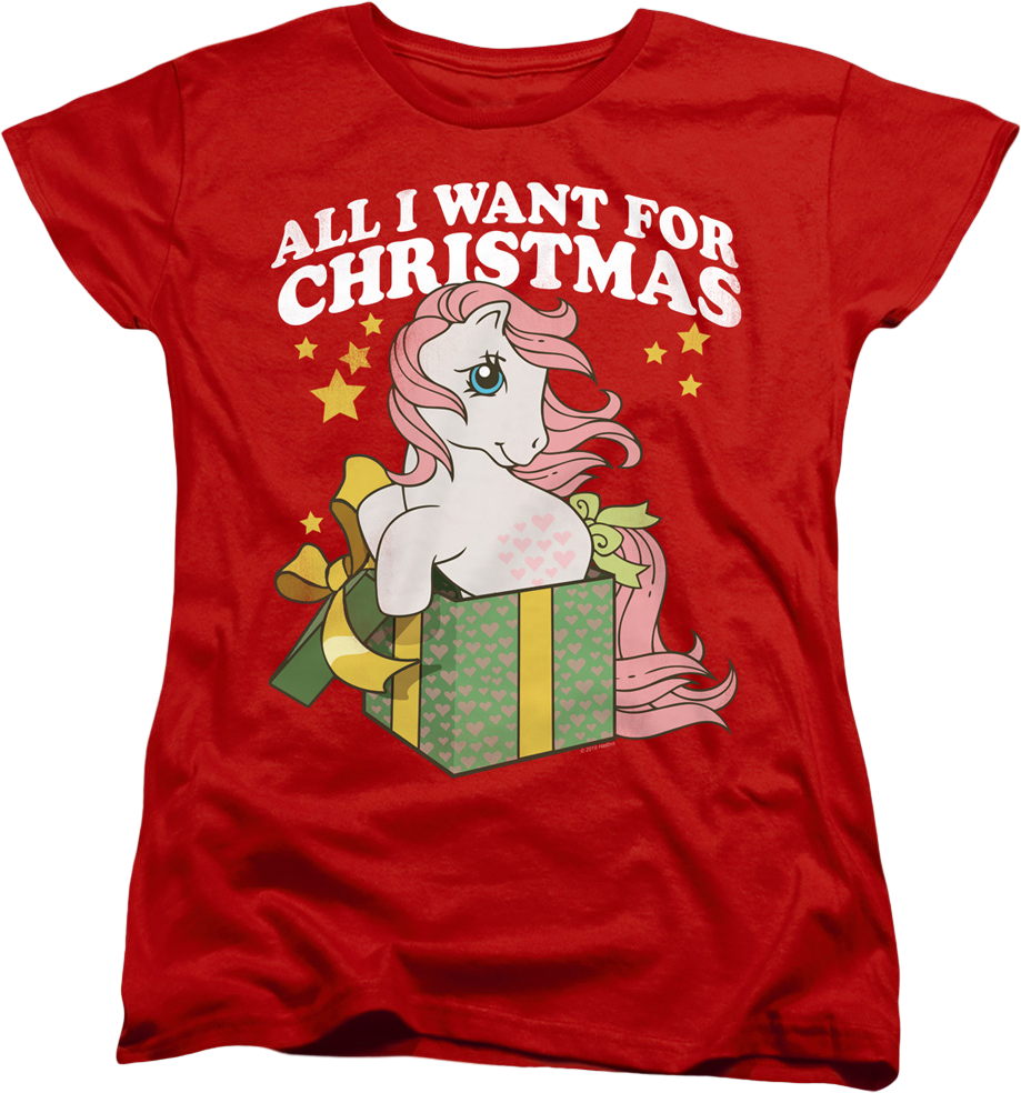 Womens All I Want For Christmas My Little Pony Shirt product image 1