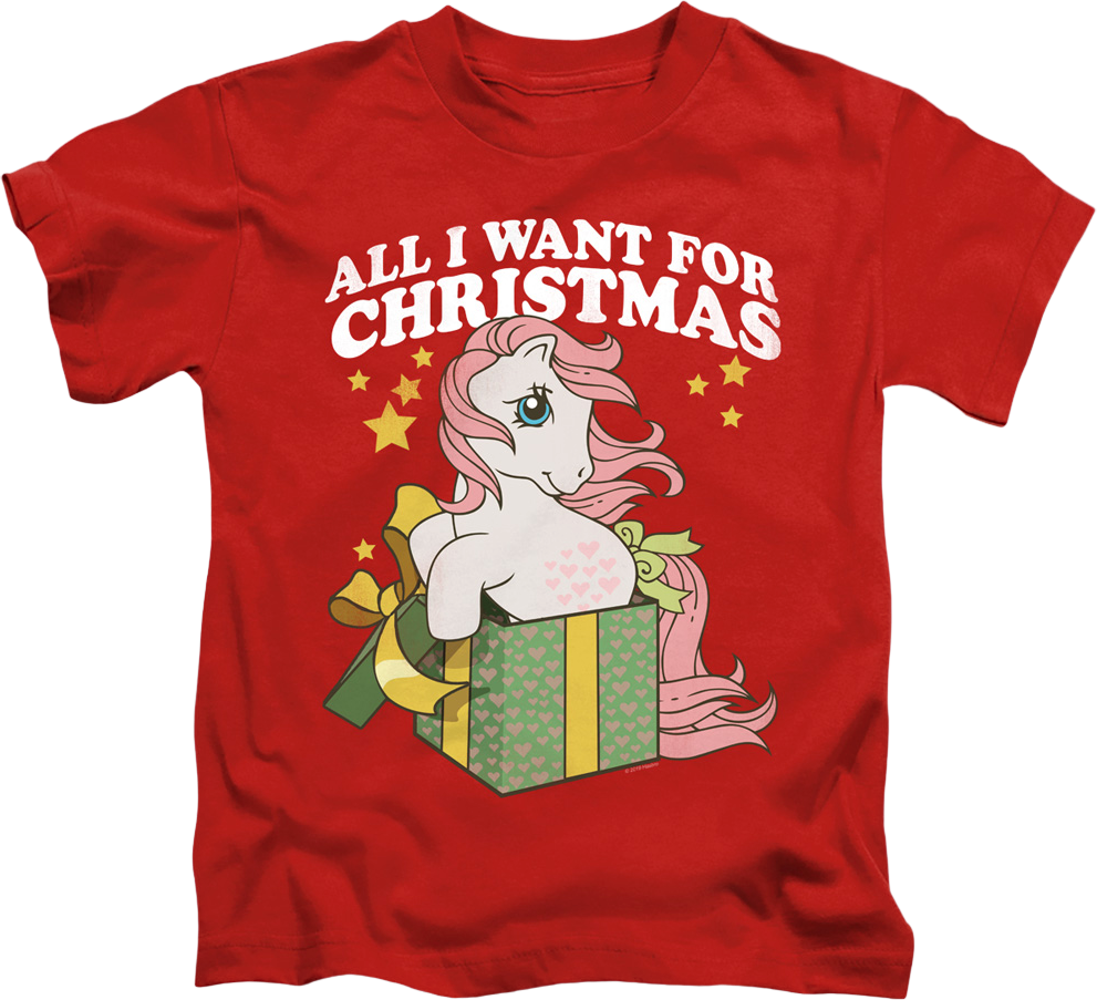 Youth All I Want For Christmas My Little Pony Shirt product image 1