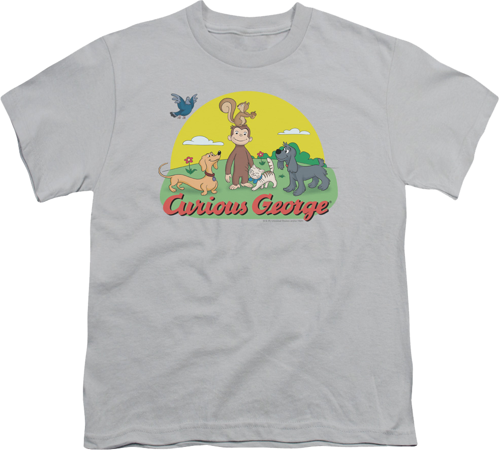 Youth Animal Friends Curious George Shirt product image 1