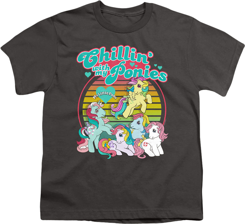 Youth Chillin' With My Ponies My Little Pony Shirt product image 1
