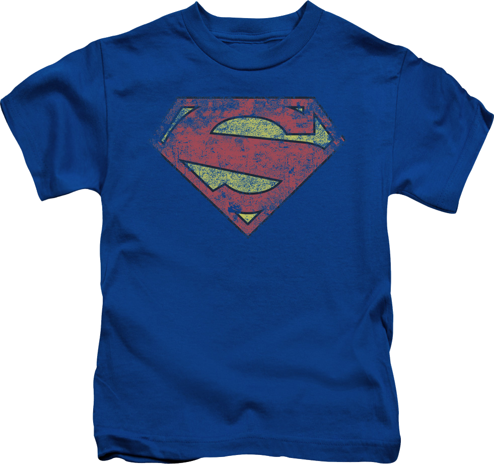 Youth Distressed Logo Superman Shirt product image 1