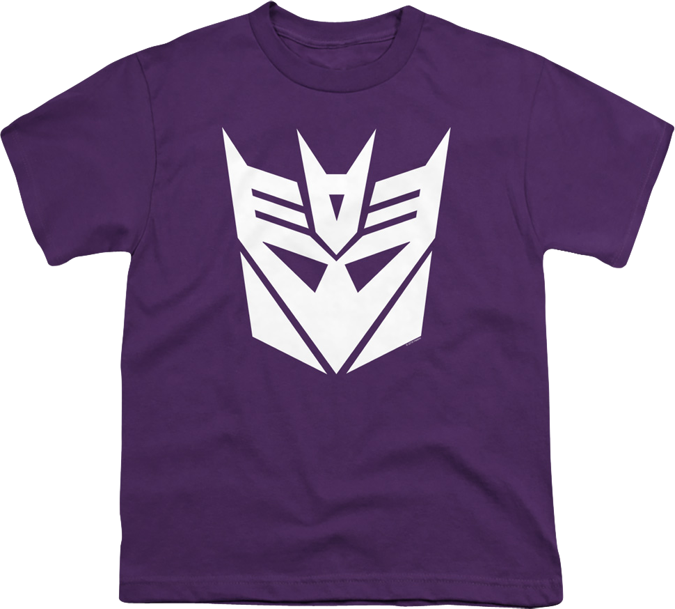 Youth Purple Decepticons Logo Transformers Shirt product image 1