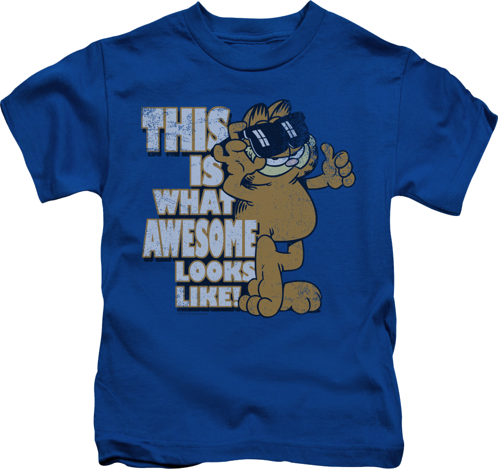 Youth This Is What Awesome Looks Like Garfield Shirt product image 1